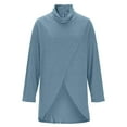 thumbnail image 5 of ClodeEU Women's Cowl Neck Long Sleeve Sweatshirts ,Fall Fashion Lightweight Pullovers Blue,Womens Plus XXL, 5 of 6
