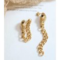 thumbnail image 6 of HOOUN Brass with 18K Gold Plated Snake Head Tassel Earrings Stud High Quality Jewelry, 6 of 9