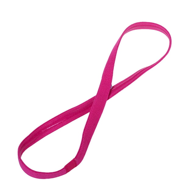 Diadema Estiramiento Qarigey Bandas para el cabello estrechas antideslizantes Rosa roja AP011307-03B