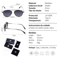 thumbnail image 5 of Lentes De Sol Xolek 140 Aviador Metalico Rb Uv Polarizado, 5 of 5