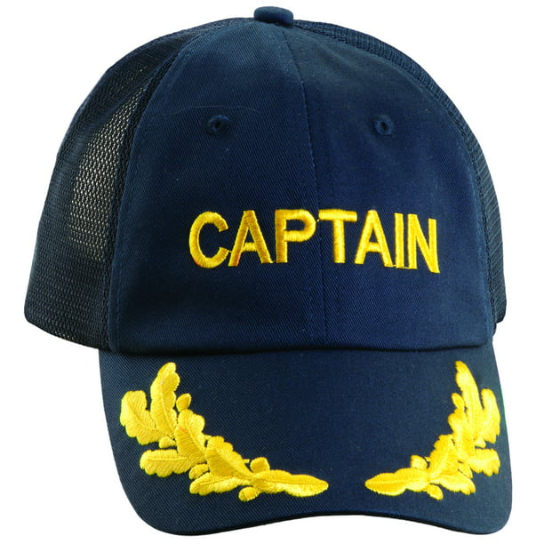 Twill Captain Sailing and Nautical Baseball Cap, Size: one size Navy