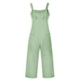thumbnail image 6 of GZWYHT Sets for Women Jumpsuits for Women Women Casual U Neck Sleeveless Jumpsuits Spaghetti Strap Baggy Overalls Pants With Pocket Lounge Sets for Women Summer Sets for Women Green XXL, 6 of 6