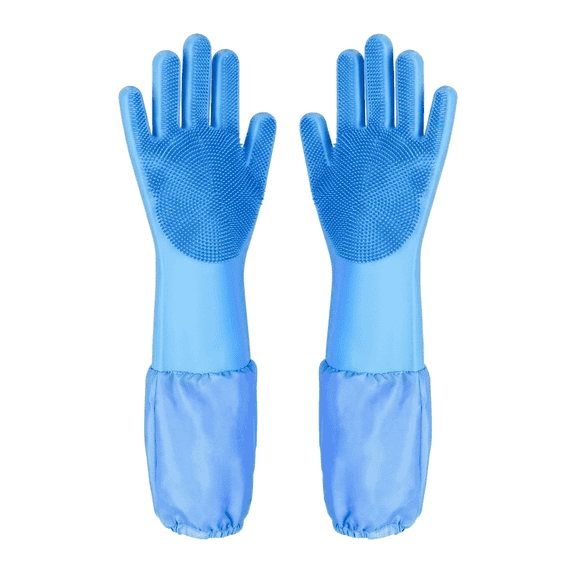 ROSEXIXI Pet Bathing Gloves with Scrubbing Bristles Anti-Scratch Soft Dog Washing Gloves for Bathing and Grooming for Large Small Puppies Cats Deep Cleaning