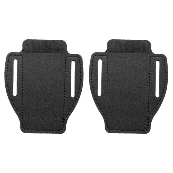 Uxcell 2pcs PU Leather Pocket Knife Sheath 4.7" x 3.8" Open Top for Folding Knife, Black