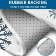 thumbnail image 4 of Blue Christmas Snowflake Pattern Bathroom Rugs Sets 3 Piece,Toilet Cover Set,Absorbent Non Slip Bathroom Mats Sets with U-Shaped Contour Rug Toilet Rug Set, 4 of 5