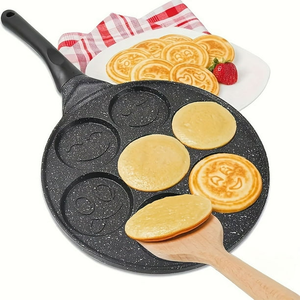 Mini Máquina para Panqueques Sartén Con Formas Plancha Antiadherente 7/4 Tortilla Crepes Perfecto El Desayuno