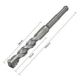 thumbnail image 2 of Unique Bargains Masonry Drill Bit 22mm x 350mm Carbide Tip Rotary Hammer Bit 10mm Round Shank for SDS X4 Impact Drill, 16mmx160mm, 2 of 6