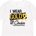 thumbnail image 4 of Inktastic Childhood Cancer Ribbon for My Cousin Boys or Girls Long Sleeve Toddler T-Shirt, 4 of 5