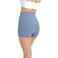 thumbnail image 3 of YITTY Active Women's UltraLuxe High Waist Biker Shorts – 3''/6'' Squat Proof, Tummy Control, Compression, Elemental Blue, L, 3", 3 of 8