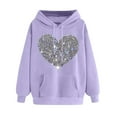 thumbnail image 2 of Goodtrade8 Valentines Sweatshirts Women Long Sleeve Gift Love Holiday Ladies Valentines Day Tops Casual Crewneck Pullover, 2 of 4