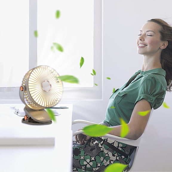 Up to 65 off!Yyuenw Portable Clip on Fan Battery Operated 3 Speeds Small Powerful USB Desk Fan with Night Light 360° Adjustable Personal Cooling Fan for Home Office Stroller Camping