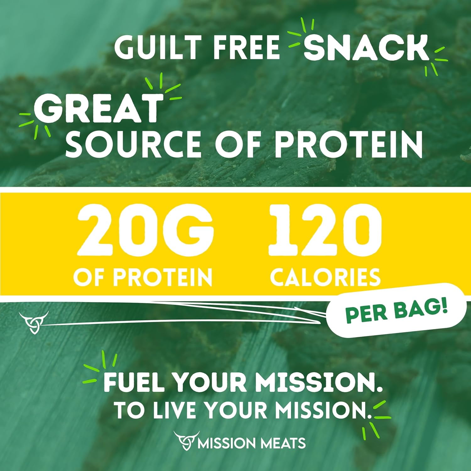 Mission Meats Beef Jerky, Original, 100% Grass Fed Beef, 10g Protein per Serving, Delicious & Tender – Paleo, Keto, Carnivore & Whole 30 Friendly, 2oz Bags (Pack of 3)