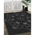 thumbnail image 2 of Ahgly Company Indoor Round Patterned Night Black Area Rugs, 3' Round, 2 of 6