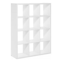 Pemberly Row Open Back Decorative Cube Storage Organizer in 12-Cube in White