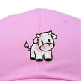 thumbnail image 2 of Dalix Strawberry Cow Embroidered Womens Cotton Dad Hat Baseball Cap in Light Pink, 2 of 5