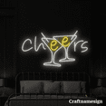 thumbnail image 2 of Craftnamesign Cheers LED Light Neon Sign for Cocktail Bar Beer Shop Bistro Wall Decor, 2 of 5