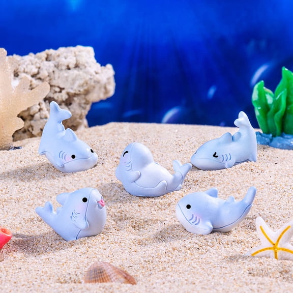LABSERRON 6Pcs Mini Figures Ocean Resin Animals for Models Diy Decor Micro Landscape 1.22X0.98X0.79In