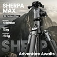 thumbnail image 2 of FotoPro Sherpa Max 4-Section Carbon Fiber Tripod/Monopod with FPH-62QS Ball Head, Black, 2 of 9