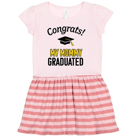 

Inktastic Congrats! My Mommy Graduated with Cap Gift Toddler Girl Dress