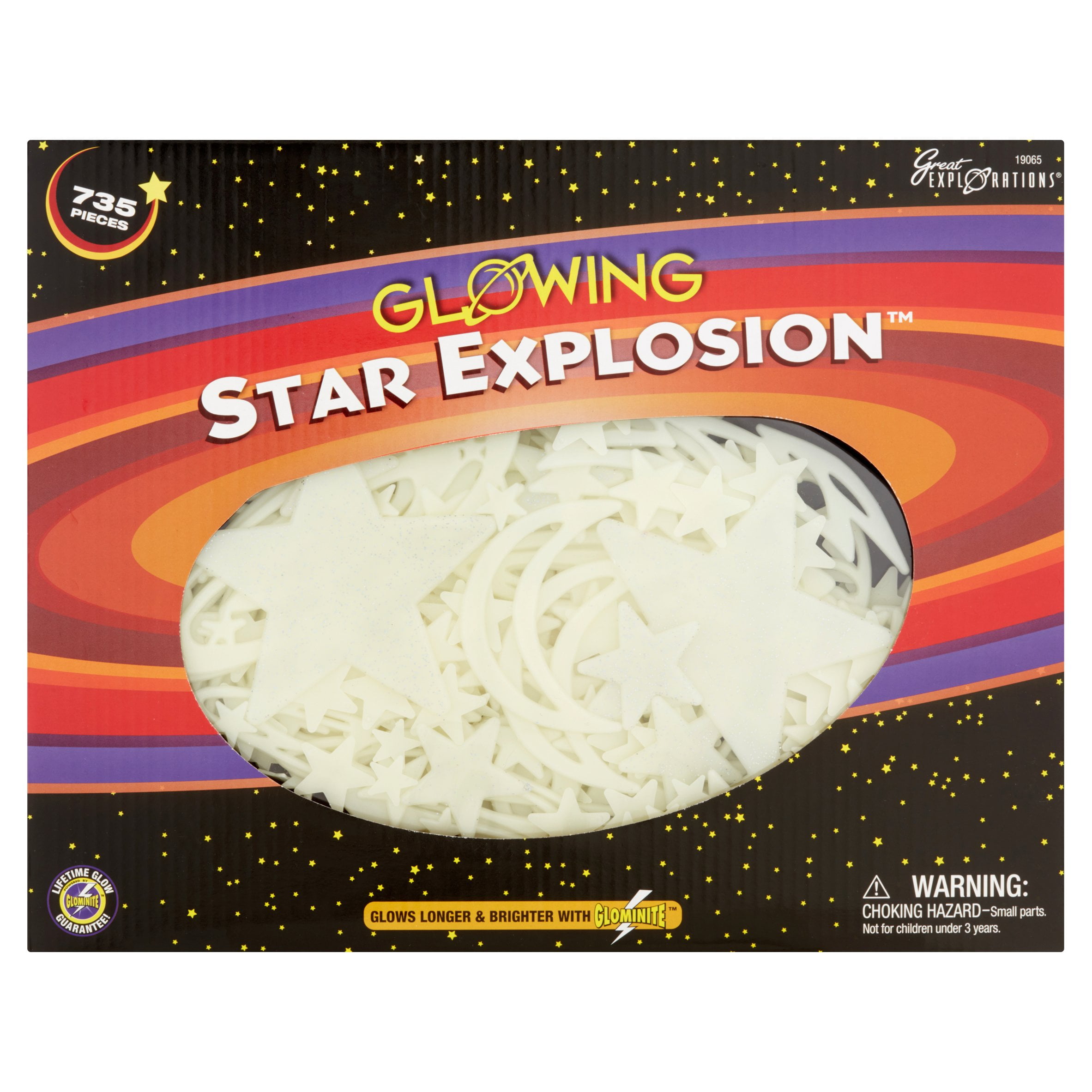 Great Explorations Glowing Star Explosion 735 Count Walmart Com