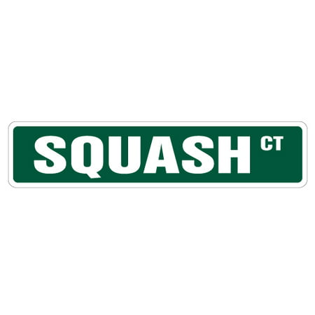 SQUASH Street Sign racquet player ball court lover | Indoor/Outdoor |  18