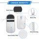 thumbnail image 3 of Ofertas Únicas 2 Pcs, Bolsa Faraday, Bolsas de Bloqueo de Señal RFID de Fibra de Carbono Blanco Plateado, 3 of 6
