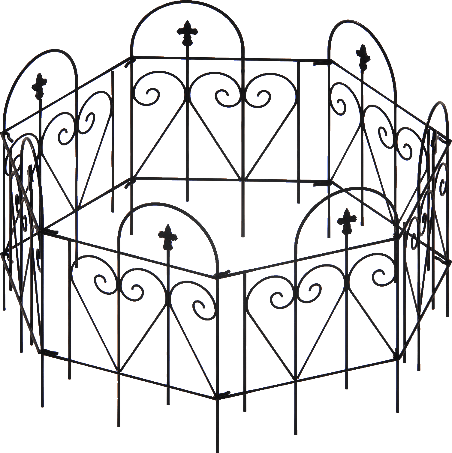 Holaki Decorative Garden Fence Galvanized Outdoor Rustproof Metal Landscape Wire Fencing Patio Fences Moveable Flower Bed Dogs Barrier Border