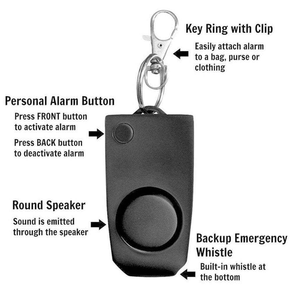 Personal AntiRape Alarm-Keychain 130dB SOS-Emergency Alarms Self Safety Def X5I8 