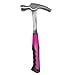 thumbnail image 3 of The Original Pink Box 16oz Steel Rip Claw Hammer, Pink | One Piece Forged with Smooth Face & Slip Resistant Handle, Pink, 3 of 4