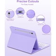 thumbnail image 3 of Magnetic Keyboard Mouse Combo Case with RGB Backlight Keypad & Pen Slot for Samsung Tab S9 11", S9 FE 10.9", S10 Lite, S10 FE 5G,Purple, 3 of 9