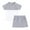 Gray, variant on Kids Girl Two Piece Outfit Short Sleeved Skirt Suit Summer Sports Slim Suit 5-14Y