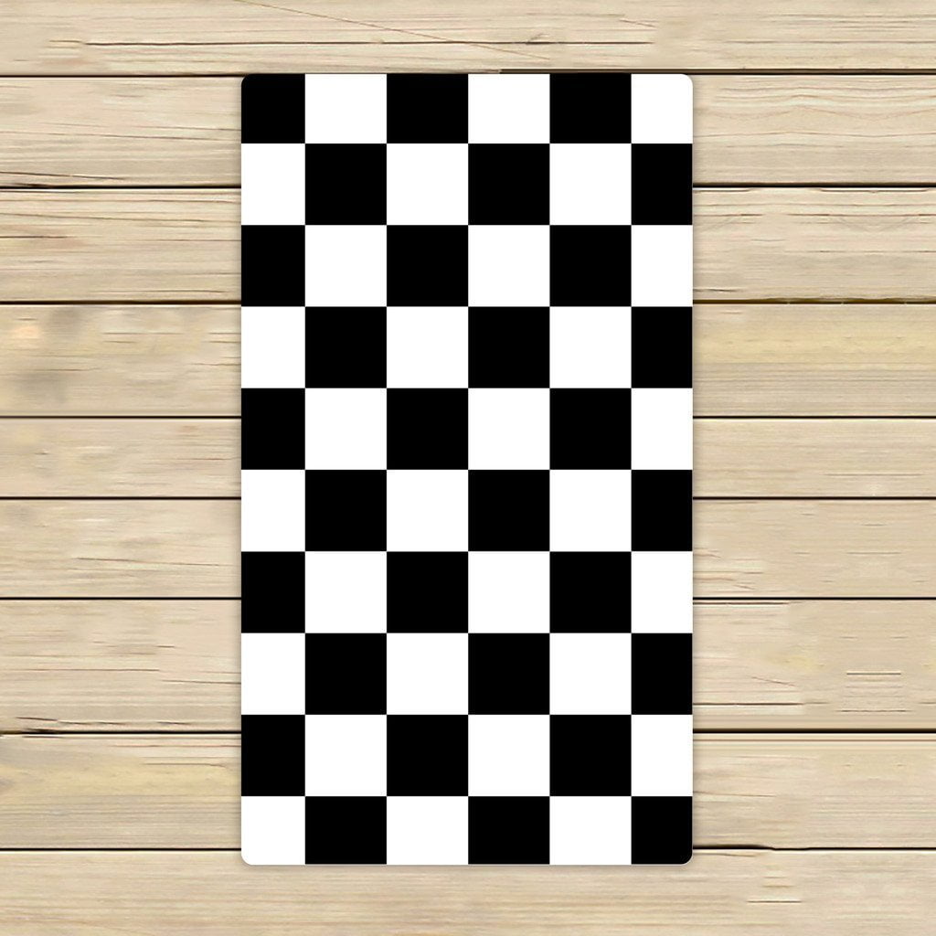 GCKG Checkered Towels,Black White Checkered Pattern Beach Bath Towels