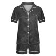 thumbnail image 2 of Blusas para Mujeres Casual Cuello en V Impresión de Manga Corta Blusa Y Pantalones Cortos Dos Piezas Pantalones Conjunto, 2 of 4