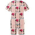 thumbnail image 5 of Edvintorg Mens 2 Piece Outfits Summer Plus Size Fashion Suits Hawaiian Print Short Sleeves Casual Beach Short Sleeve Round-Neck Shirts and Shorts Sets XXL, 5 of 5