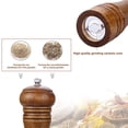 thumbnail image 6 of 8inch - Wood Pepper Grinder Pepper Mill,Adjustable Coarseness Wooden Peppermill, Ceramic Grinding Mechanism Salt Mill Refillable  (2 Pack)With cleaning brush spoon, 6 of 6