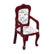 thumbnail image 2 of Silla para casa de muñecas a escala 1/12, sillón de simulación, mini accesorio, silla con respaldo. Rojo marrón, 2 of 9