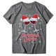 thumbnail image 4 of Gibobby Tops navideños para mujer Navidad Copa de de nieve Impresión O Cuello Manga corta Camiseta suelta Blusa Tops(Gris,G), 4 of 4
