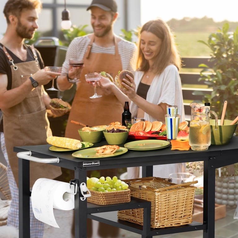 コンロ テレビ台セット 1万3000円 MASTER COOK Grill Table with Wheels for Big Horn Pizza Oven