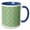Blue/White, variant on 3drose, Bright Orange and Green Floral Arrow Pattern, 15oz Mug