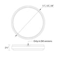 thumbnail image 2 of WAC Lighting Lithium 15" 1-Light LED 5-CCT Round Aluminum Flush Mount in Nickel, 2 of 5