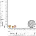 thumbnail image 6 of Gem Stone King 18K Rose Gold Plated Silver Women Stud Earrings with Removable Jackets Round Citrine and Moissanite (1.87 Cttw), 6 of 6