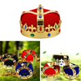 thumbnail image 1 of Baohd Royal King Crown Hat Theme Party Prop King Prince Crown for Prom Holiday Red, 1 of 9