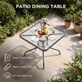 thumbnail image 4 of Pirecart Outdoor Table Furniture Set Patio Dining Table Set with 4 Stackable Textilene Chairs, Dark Blue（Umbrella Not Included）, 4 of 14