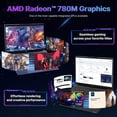 thumbnail image 3 of 17.3" Gaming Laptop 64GB DDR5 RAM 2TB SSD AMD Ryzen 9 8945HS Processor (Beat i9-13900H) Radeon 780M GPU-Computer with 100W Type-C AI-Enhanced Copilot VR Ready Backlit Keyboard Fingerprint Blue, 3 of 6
