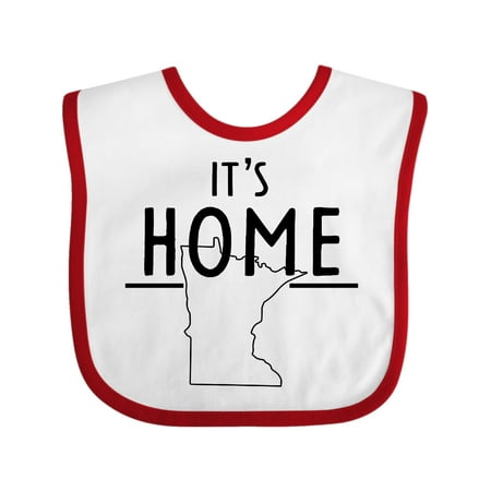 

Inktastic It s Home- Minnesota State Outline Gift Baby Boy or Baby Girl Bib
