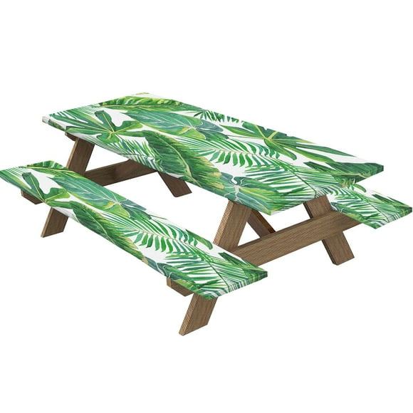 Usmixi Picnics Table Cover with Beachss Cover Three-piece Set Elastic Suit Tablecloth Camping Table Seat Cloth Outdoor Watertight Tablecloth Cover