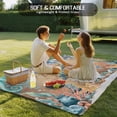 thumbnail image 4 of Sea Turtle Coastal Outdoor Rug for Patio/Deck/Porch, Non-Slip Large Area Rug 4 x 6 Ft, Summer Nautical Starfish Coral Brown Anchor Indoor Outdoor Rugs Washable Area Rugs, Camping Rug Carpet Runner, 4 of 8
