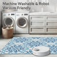 thumbnail image 5 of ODIKA 6'x9' Machine Washable Non-Slip Area Rug, Crystalline Hexagon Mosaic Luxurious Statement High Traffic Rug with Pad, Blue, 582822, 5 of 8