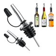 thumbnail image 2 of Paquete de 12 vertedores rápidos de acero inoxidable con vertedores de licor cónicos con tapa de goma, higiénicos, aptos para lavavajillas, se adapta a la mayoría de los labios de botellas clásicas, 2 of 4