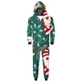 thumbnail image 2 of Odeerbi Matching Family Christmas Pajamas Sets Hooded Onesie Sleepwear Mens Xmas Snowman Print Plush Jumpsuit 2025 Long Sleeve Family Parent-Child Wear Loungewear Sleepwear Jammies for Dad, 2 of 5